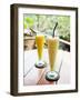 Mango Fruit Juice at Breakfast in a Cafe in Ubud, Bali, Indonesia, Southeast Asia, Asia-Matthew Williams-Ellis-Framed Photographic Print