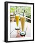 Mango Fruit Juice at Breakfast in a Cafe in Ubud, Bali, Indonesia, Southeast Asia, Asia-Matthew Williams-Ellis-Framed Photographic Print