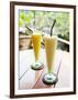 Mango Fruit Juice at Breakfast in a Cafe in Ubud, Bali, Indonesia, Southeast Asia, Asia-Matthew Williams-Ellis-Framed Photographic Print