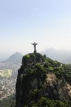 Aerial View Of Christ Redeemer And Corcovado Mountain In Rio De Janeiro-mangostock-Mounted Photographic Print