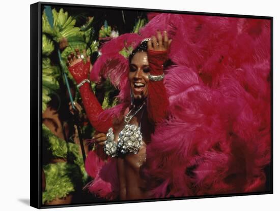 Mangulera Samba Dancer, Rio Carnaval Rio de Janiero, Brazil-null-Framed Stretched Canvas