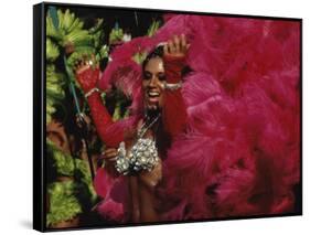 Mangulera Samba Dancer, Rio Carnaval Rio de Janiero, Brazil-null-Framed Stretched Canvas