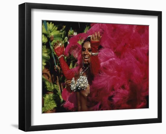 Mangulera Samba Dancer, Rio Carnaval Rio de Janiero, Brazil-null-Framed Photographic Print