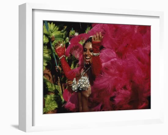 Mangulera Samba Dancer, Rio Carnaval Rio de Janiero, Brazil-null-Framed Photographic Print