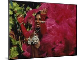 Mangulera Samba Dancer, Rio Carnaval Rio de Janiero, Brazil-null-Mounted Photographic Print