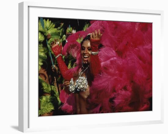 Mangulera Samba Dancer, Rio Carnaval Rio de Janiero, Brazil-null-Framed Photographic Print