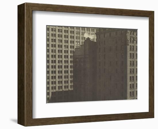 Manhatta - Skyscrapers in Shadows, Negative date: 1920-Charles Sheeler-Framed Art Print