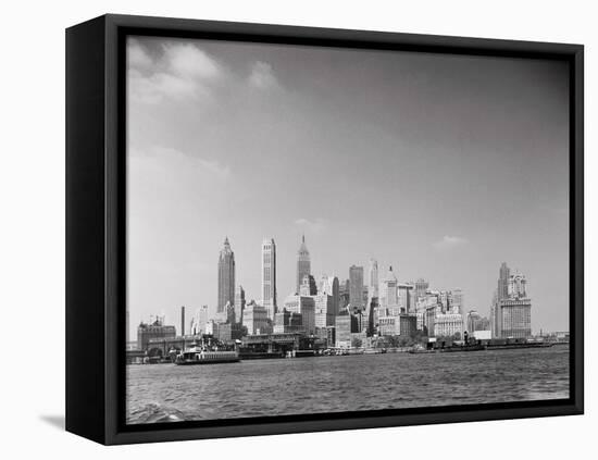 Manhattan across River-Philip Gendreau-Framed Stretched Canvas