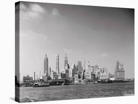 Manhattan across River-Philip Gendreau-Stretched Canvas