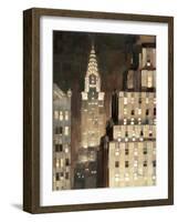 Manhattan Aglow-Paulo Romero-Framed Art Print