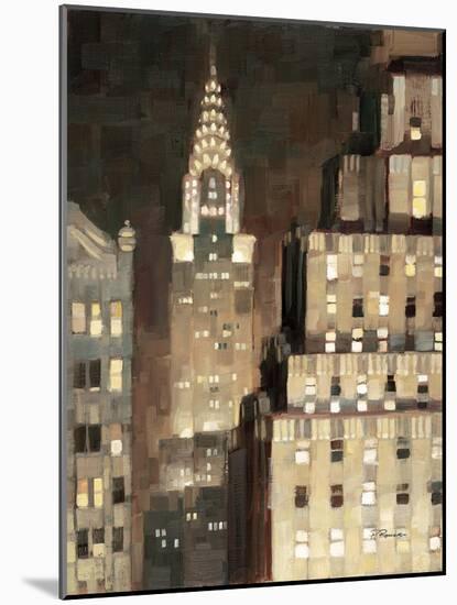Manhattan Aglow-Paulo Romero-Mounted Art Print