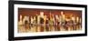 Manhattan al tramonto-Luigi Florio-Framed Giclee Print