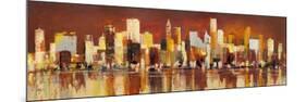 Manhattan al tramonto-Luigi Florio-Mounted Giclee Print