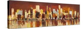 Manhattan al tramonto-Luigi Florio-Stretched Canvas