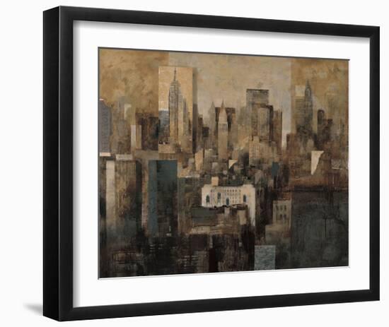 Manhattan and Black Structures-Marti Bofarull-Framed Giclee Print