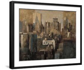 Manhattan and Black Structures-Marti Bofarull-Framed Giclee Print