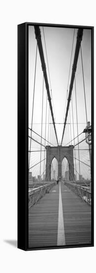 Manhattan and Brooklyn Bridge, New York City, USA-Alan Copson-Framed Stretched Canvas