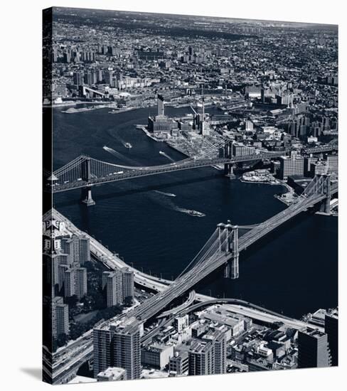 Manhattan and Brooklyn Bridge, New York-null-Stretched Canvas