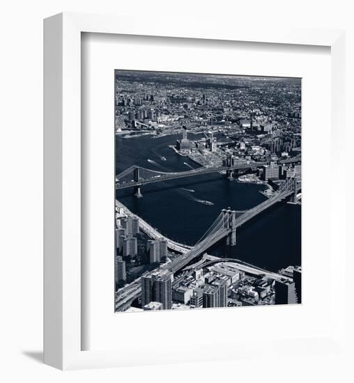 Manhattan and Brooklyn Bridge, New York-null-Framed Art Print