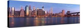 Manhattan and Brooklyn Bridge, NYC-Vadim Ratsenskiy-Stretched Canvas