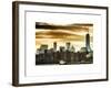 Manhattan and One World Trade Center at Sunset-Philippe Hugonnard-Framed Art Print