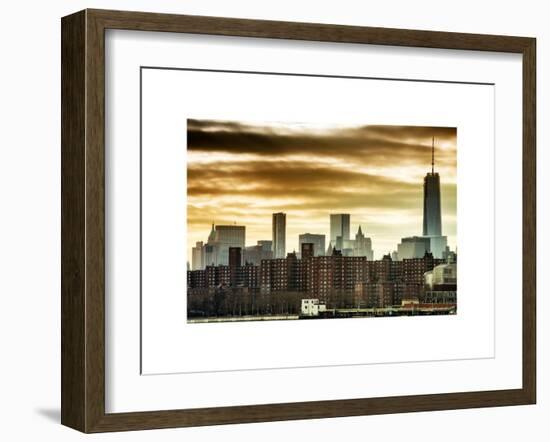 Manhattan and One World Trade Center at Sunset-Philippe Hugonnard-Framed Art Print