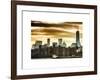 Manhattan and One World Trade Center at Sunset-Philippe Hugonnard-Framed Art Print