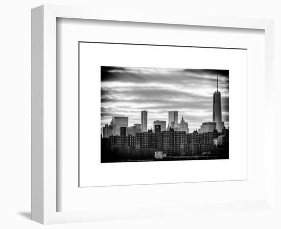 Manhattan and One World Trade Center at Sunset-Philippe Hugonnard-Framed Art Print