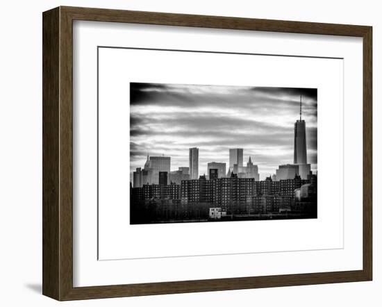 Manhattan and One World Trade Center at Sunset-Philippe Hugonnard-Framed Art Print