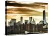 Manhattan and the One World Trade Center at Sunset-Philippe Hugonnard-Stretched Canvas