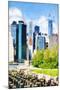 Manhattan Architecture III - In the Style of Oil Painting-Philippe Hugonnard-Mounted Giclee Print