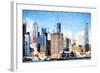 Manhattan Architecture IV - In the Style of Oil Painting-Philippe Hugonnard-Framed Giclee Print