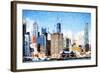 Manhattan Architecture IV - In the Style of Oil Painting-Philippe Hugonnard-Framed Giclee Print