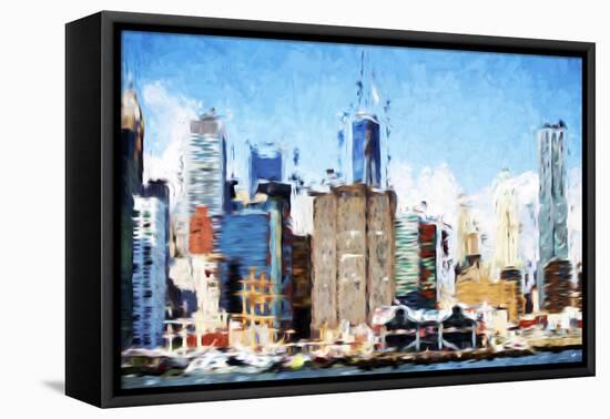 Manhattan Architecture IV - In the Style of Oil Painting-Philippe Hugonnard-Framed Stretched Canvas