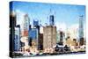 Manhattan Architecture IV - In the Style of Oil Painting-Philippe Hugonnard-Stretched Canvas