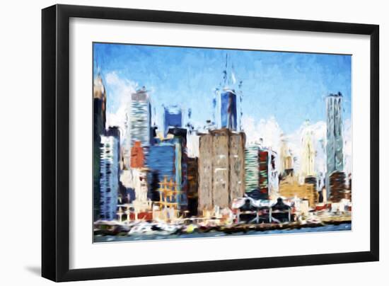 Manhattan Architecture IV - In the Style of Oil Painting-Philippe Hugonnard-Framed Giclee Print