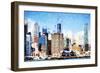 Manhattan Architecture IV - In the Style of Oil Painting-Philippe Hugonnard-Framed Premium Giclee Print