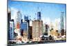 Manhattan Architecture IV - In the Style of Oil Painting-Philippe Hugonnard-Mounted Premium Giclee Print