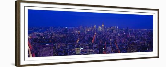 Manhattan at Dusk, NYC-Richard Berenholtz-Framed Art Print