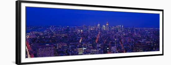 Manhattan at Dusk, NYC-Richard Berenholtz-Framed Art Print