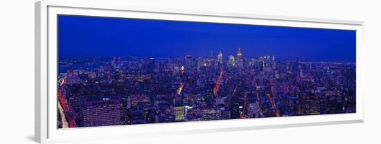 Manhattan at Dusk, NYC-Richard Berenholtz-Framed Art Print