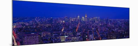 Manhattan at Dusk, NYC-Richard Berenholtz-Mounted Art Print