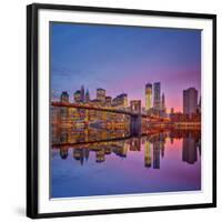 Manhattan at Dusk-Sergey Borisov-Framed Photographic Print