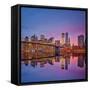 Manhattan at Dusk-Sergey Borisov-Framed Stretched Canvas