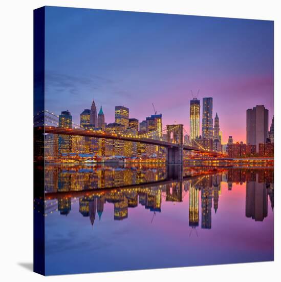 Manhattan at Dusk-Sergey Borisov-Stretched Canvas