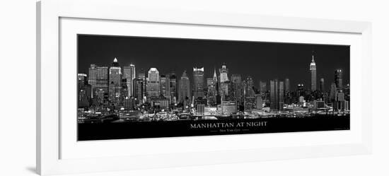 Manhattan at Night, New York City-Richard Sisk-Framed Art Print