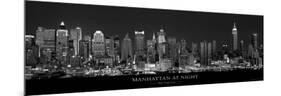 Manhattan at Night, New York City-Richard Sisk-Mounted Art Print