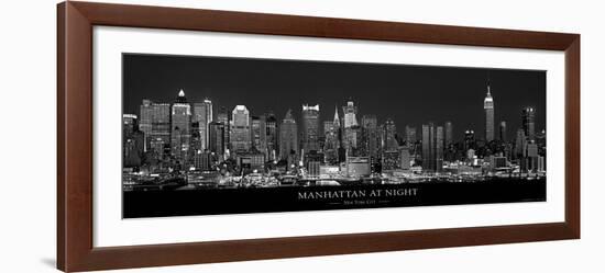 Manhattan at Night, New York City-Richard Sisk-Framed Art Print