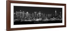 Manhattan at Night, New York City-Richard Sisk-Framed Art Print