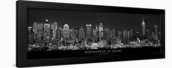 Manhattan at Night, New York City-Richard Sisk-Framed Art Print